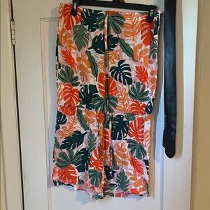 Tropical Leaf Print Dress